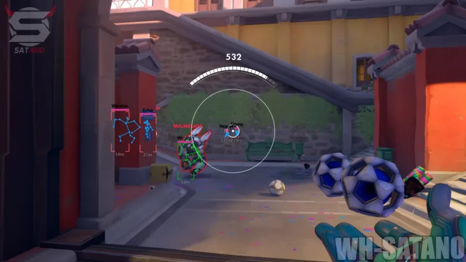 Overwatch hacks ranked payload fight with ESP and aimbot active